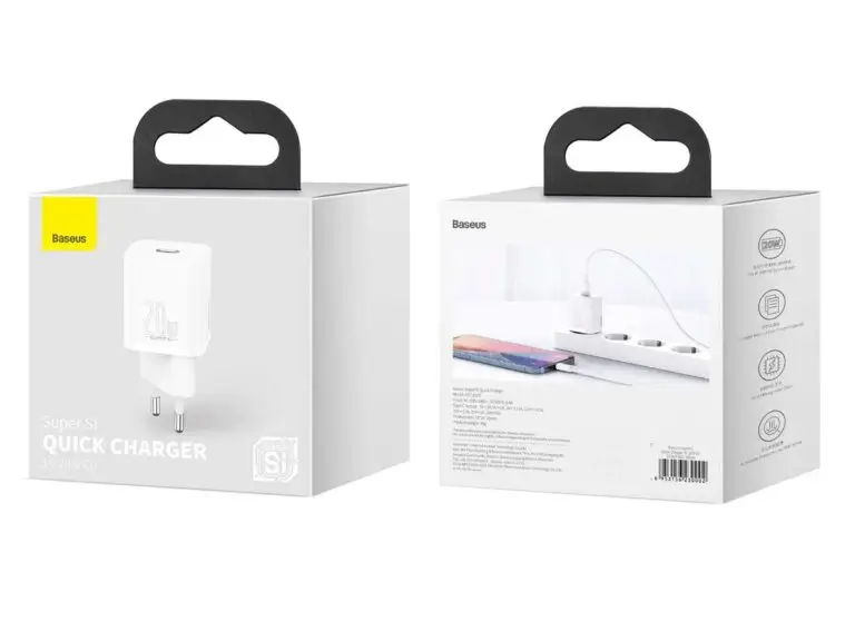 Ładowarka sieciowa Baseus Super Si Quick Charger 1C 20W biała - obrazek 4