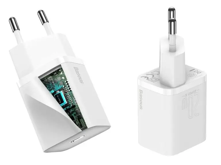 Ładowarka sieciowa Baseus Super Si USB-C z kablem do iPhone 20W biała - obrazek 3
