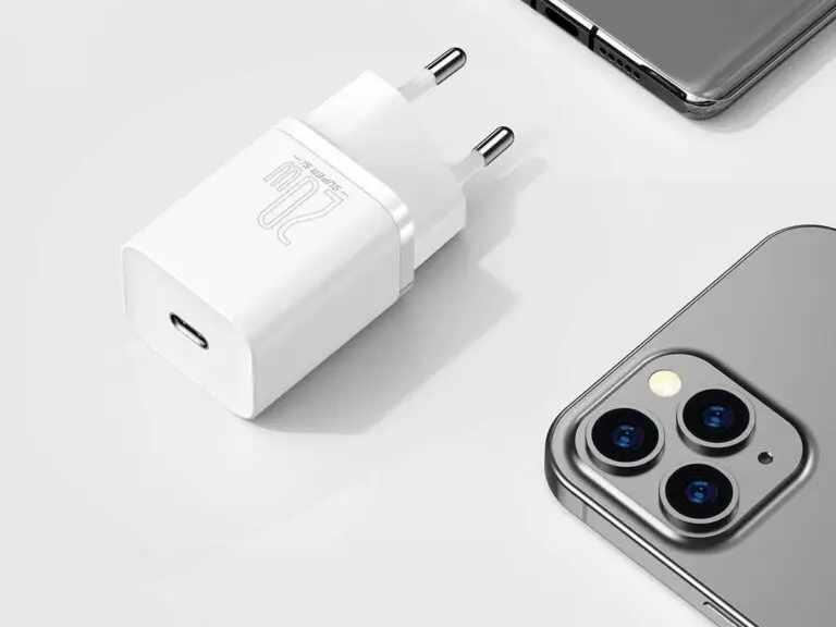 Ładowarka sieciowa Baseus Super Si USB-C z kablem do iPhone 20W biała - obrazek 7