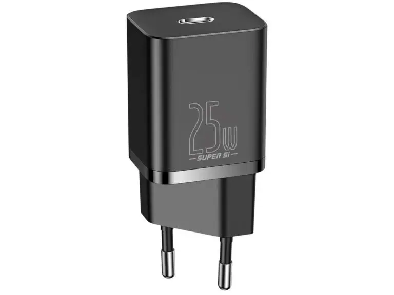 Ładowarka sieciowa Baseus USB-C PD 25W z kablem USB-C czarna