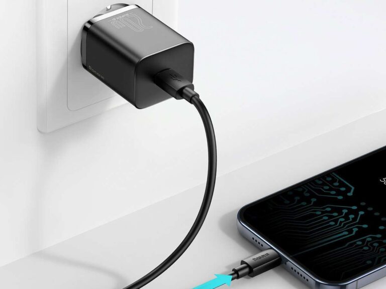 Ładowarka sieciowa Baseus USB-C PD 20W + Kabel USB-C do Lightning 1m - obrazek 6