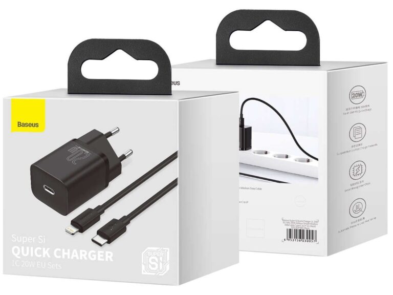 Ładowarka sieciowa Baseus USB-C PD 20W + Kabel USB-C do Lightning 1m - obrazek 8