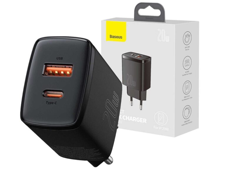 Ładowarka Baseus USB PD QC 3.0 20W (czarna) - obrazek 8