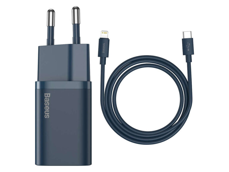 Ładowarka sieciowa Baseus PD 20W + kabel USB-C do Lightning – Niebieska - obrazek 2