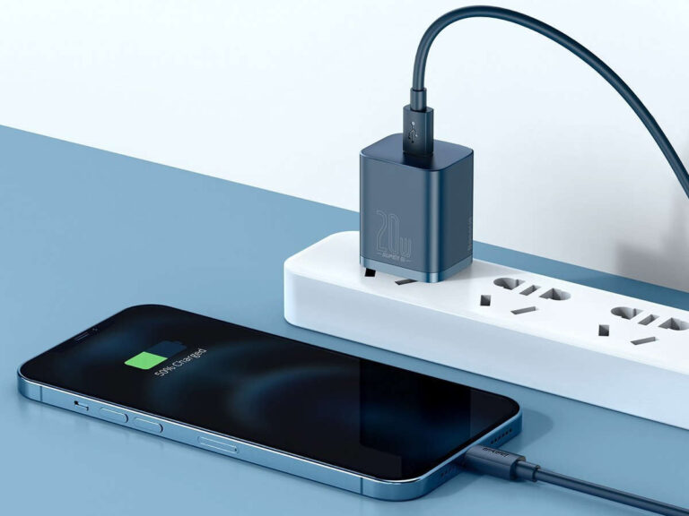 Ładowarka sieciowa Baseus PD 20W + kabel USB-C do Lightning – Niebieska - obrazek 7