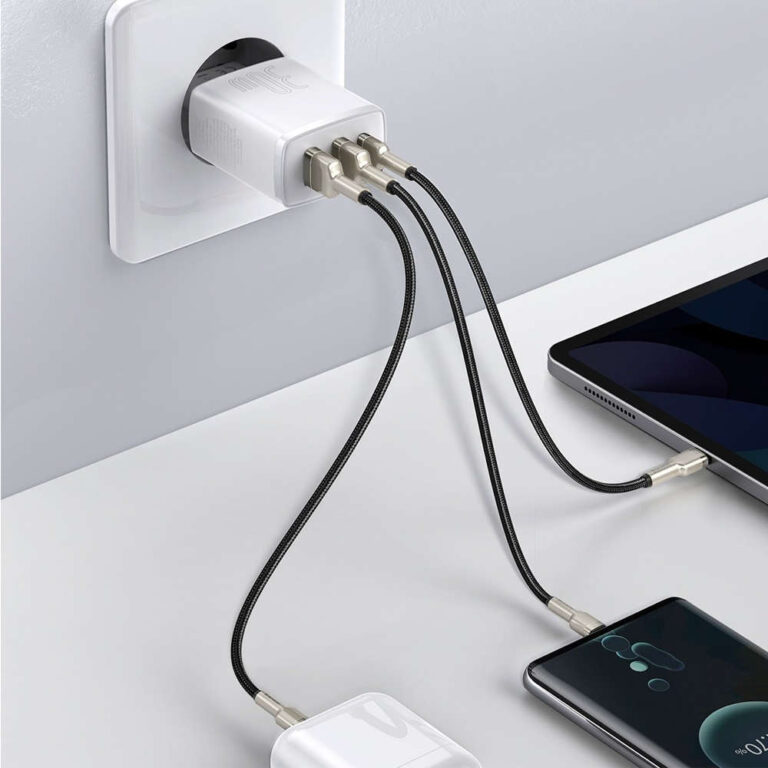 Ładowarka Baseus Compact Quick Charger 2xUSB USB-C PD QC 3.0 30W Biała - obrazek 6