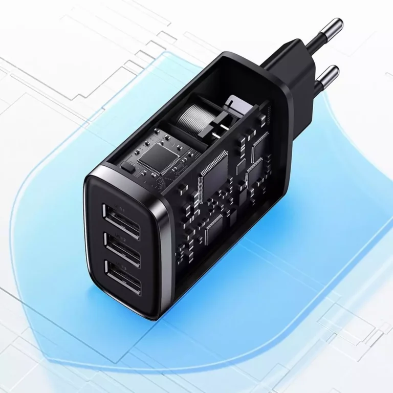 Ładowarka sieciowa Baseus Compact 3x USB Type-A 17W – Czarna - obrazek 11