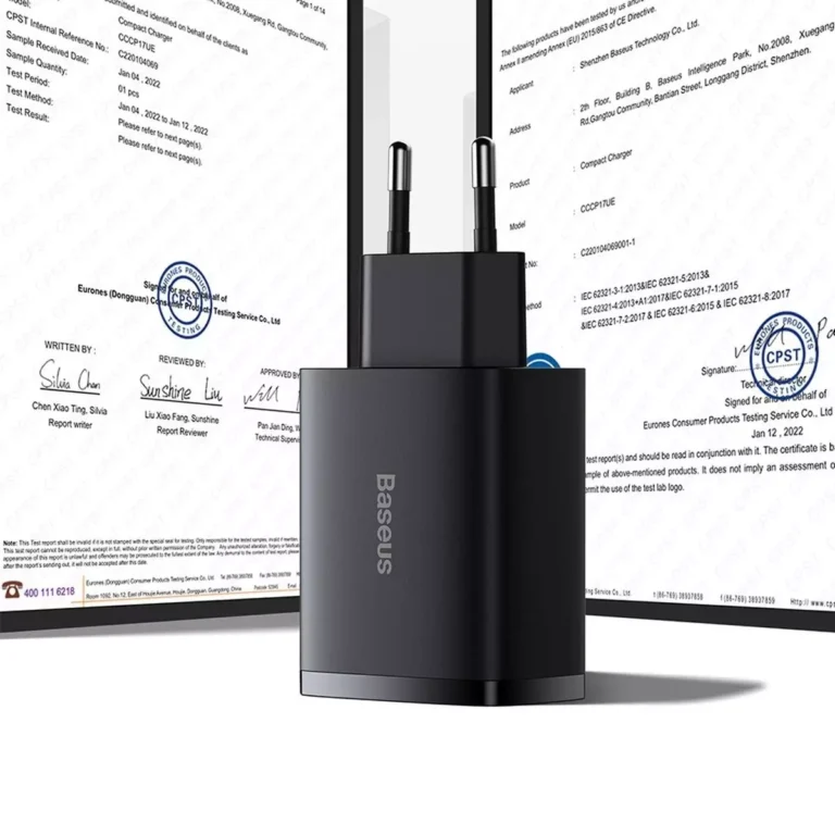 Ładowarka sieciowa Baseus Compact 3x USB Type-A 17W – Czarna - obrazek 14