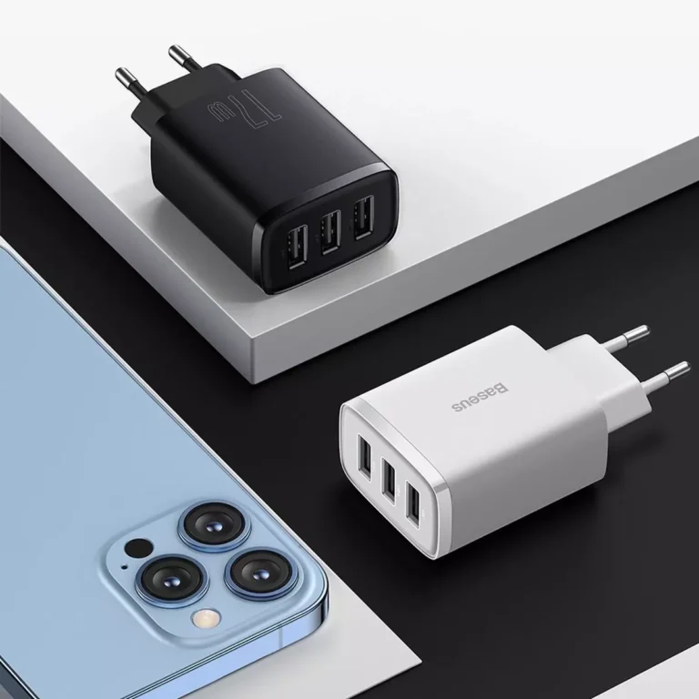 Ładowarka sieciowa Baseus Compact 3x USB Type-A 17W – Czarna - obrazek 16