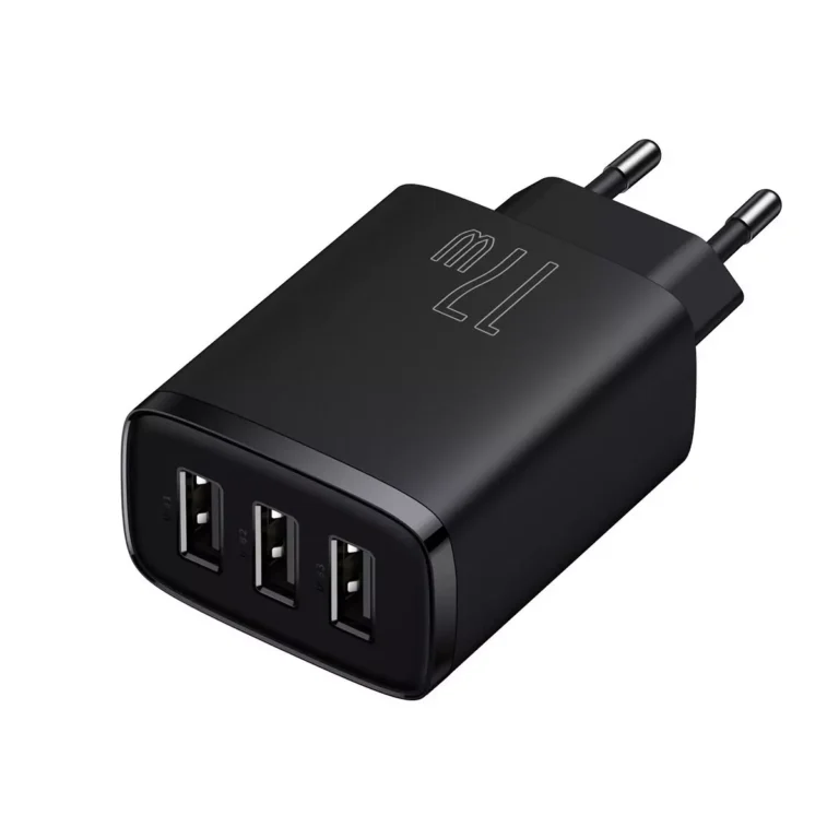 Ładowarka sieciowa Baseus Compact 3x USB Type-A 17W – Czarna - obrazek 2
