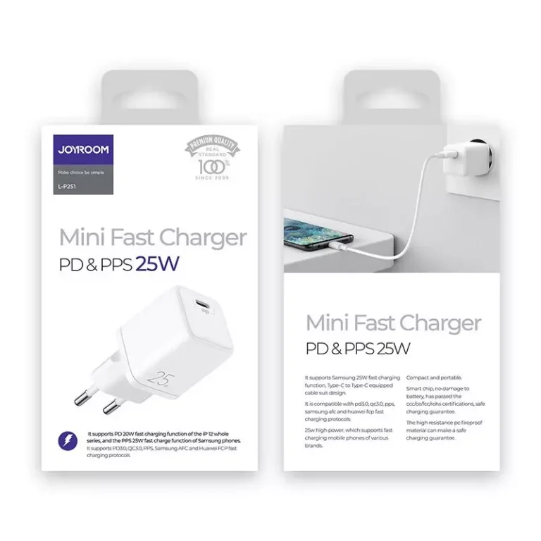 Ładowarka sieciowa Joyroom USB-C 25W biała - obrazek 7