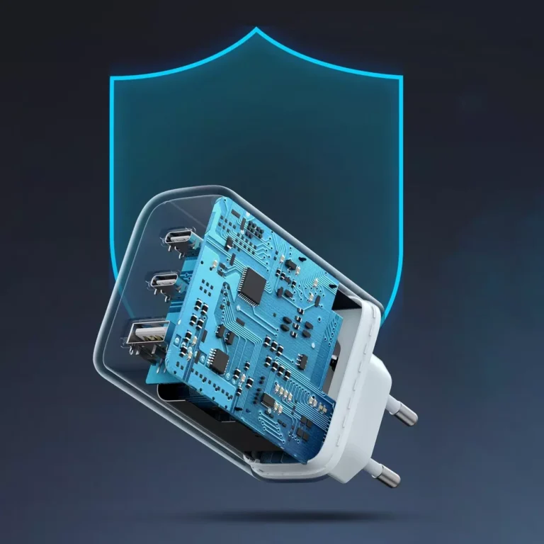 Ładowarka sieciowa Ugreen 2x USB-C / USB-A 65W PD3.0, QC3.0/4.0+ – Biała - obrazek 5