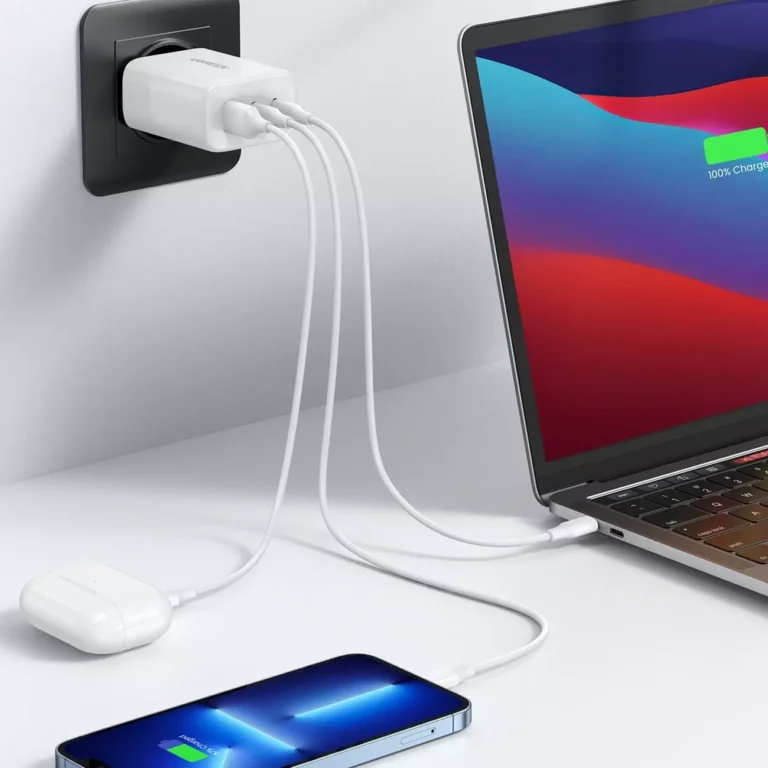 Ładowarka sieciowa Ugreen 2x USB-C / USB-A 65W PD3.0, QC3.0/4.0+ – Biała - obrazek 6