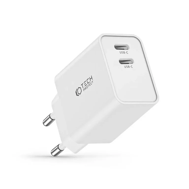 Ładowarka sieciowa Tech-Protect C35W 2-Port USB-C PD35W – Biała - obrazek 2