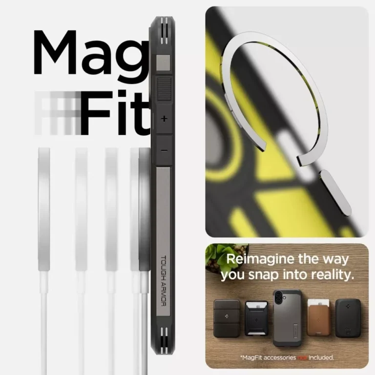 Etui Spigen Tough Armor MagSafe do iPhone 16 GunMetal - obrazek 14