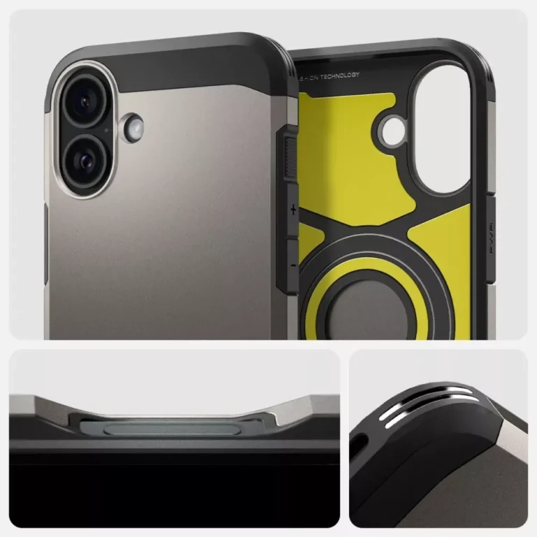 Etui Spigen Tough Armor MagSafe do iPhone 16 GunMetal - obrazek 4