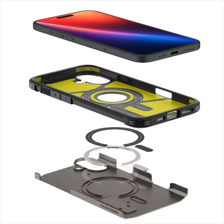 Etui Spigen Tough Armor MagSafe do iPhone 16 GunMetal - obrazek 8