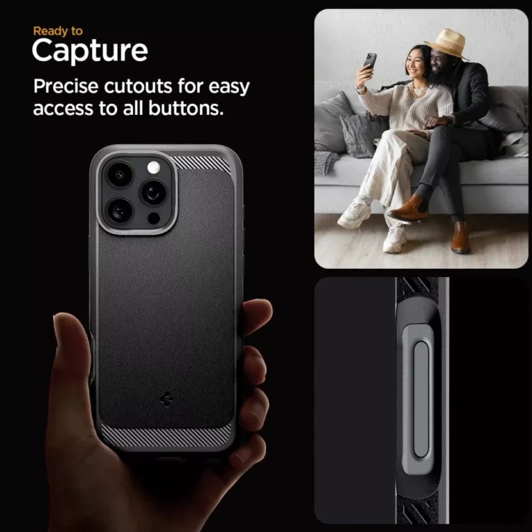 Etui Spigen Rugged Armor MagSafe do iPhone 16 Pro Max Matowe Czarne - obrazek 11