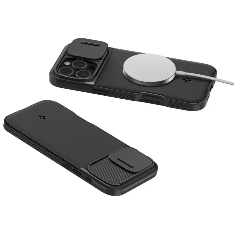 Etui Spigen Optik Armor MagSafe do iPhone 16 Pro Max Czarne - obrazek 8
