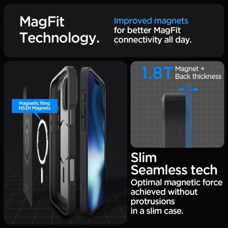 Etui Spigen Core Armor MagSafe do iPhone 16 Pro Max Matowe Czarne - obrazek 10