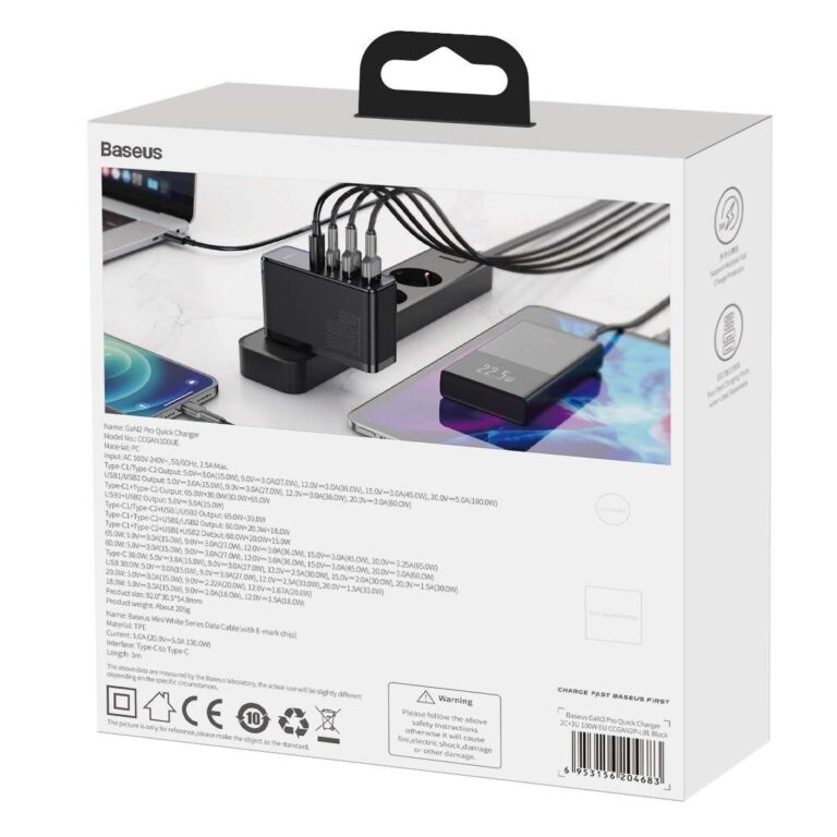 Ładowarka sieciowa Baseus GaN2 Pro 100W - obrazek 12