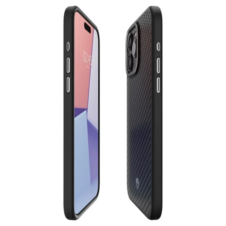 Etui Spigen Enzo Aramid do iPhone 15 Pro Max czarny - obrazek 10