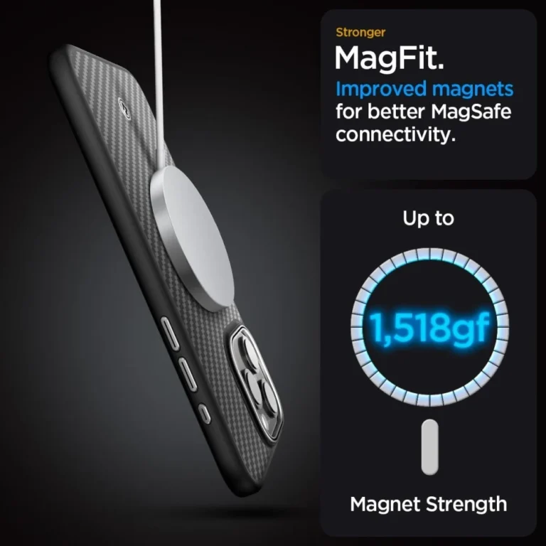 Etui Spigen Enzo Aramid do iPhone 15 Pro Max czarny - obrazek 13