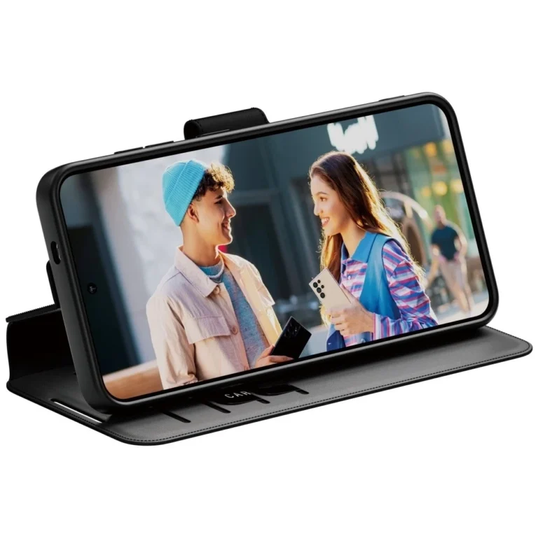 Etui CARE do Samsung Galaxy S25 Wallet Kickstand Czarny - obrazek 2