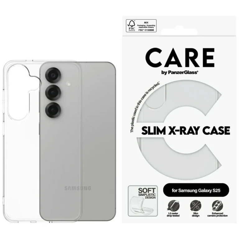 Etui CARE Samsung Galaxy S25 by PanzerGlass Fashion X-Ray Transparentny - obrazek 4