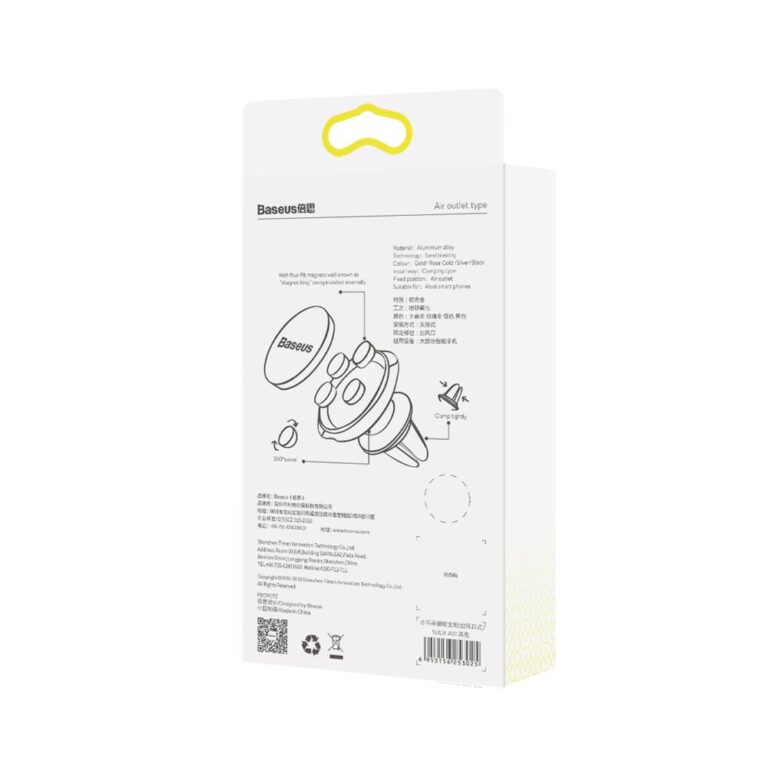Baseus uchwyt samochodowy Small Ears magnetyczny czarny - obrazek 7