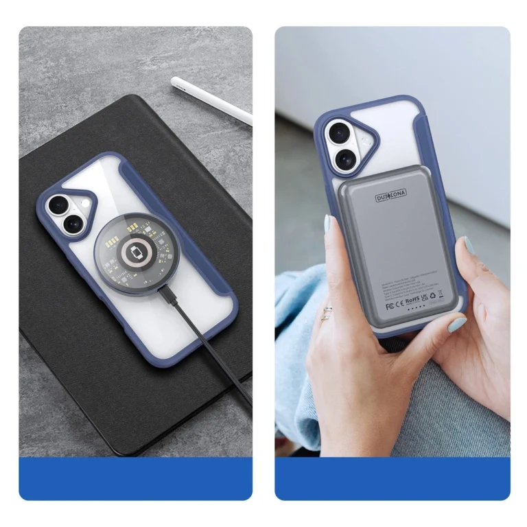 Etui iPhone 17 Dux Ducis Skin X Pro Portfel MagSafe Niebieskie - obrazek 5