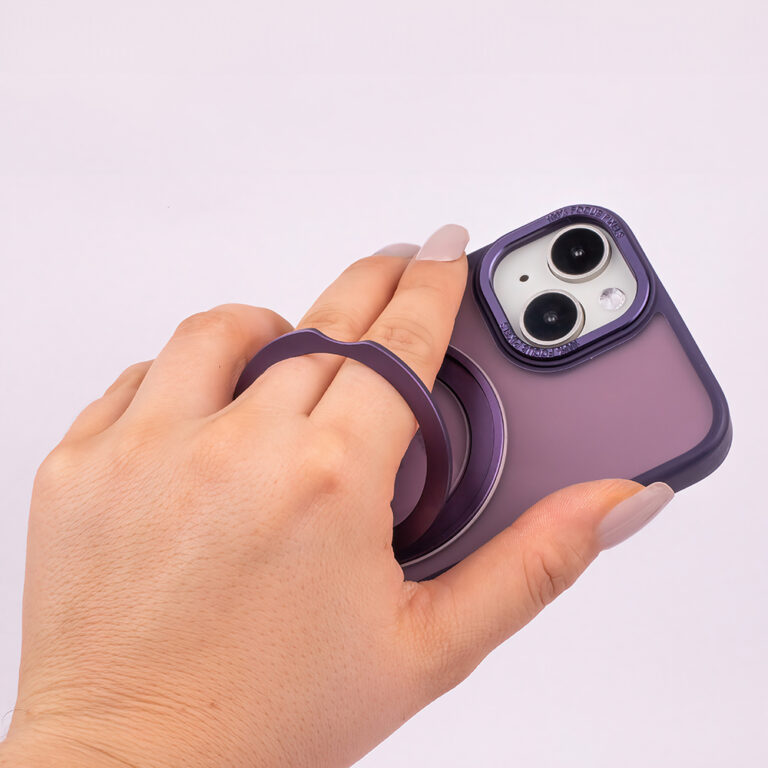 Nakładka Mag Ring Rotating iPhone 13 Fioletowy - obrazek 5