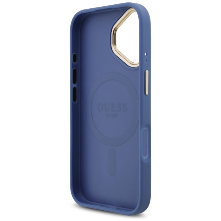 Guess nakładka 4G Strass Logo & Big Strap Metal Buttons MagSafe do iPhone 17 niebieska - obrazek 7