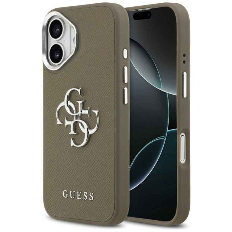 Nakładka Guess Grained Big 4G Classic Logo do iPhone 17 brązowy