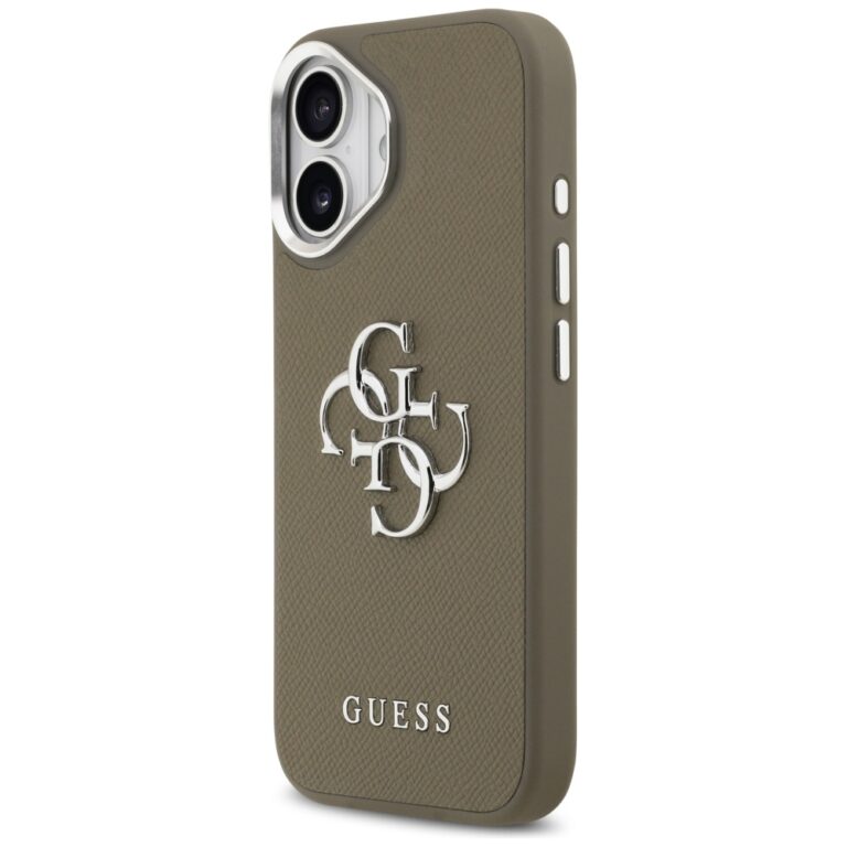 Nakładka Guess Grained Big 4G Classic Logo do iPhone 17 brązowy - obrazek 2