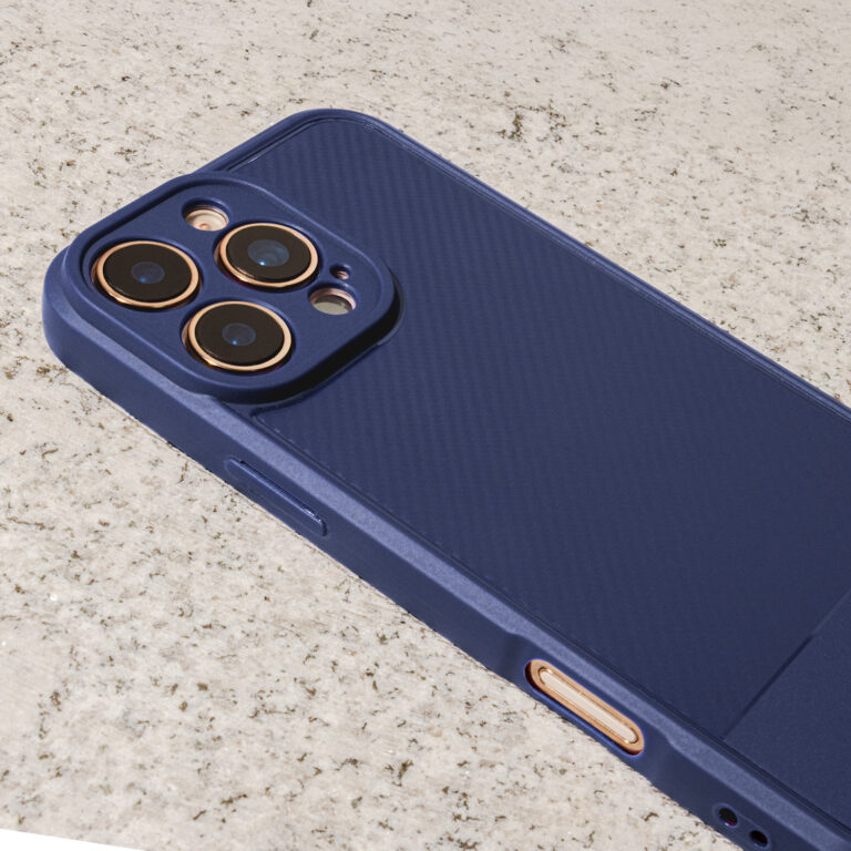 Nakładka Simple Carbon iPhone 13 Niebieski - obrazek 5